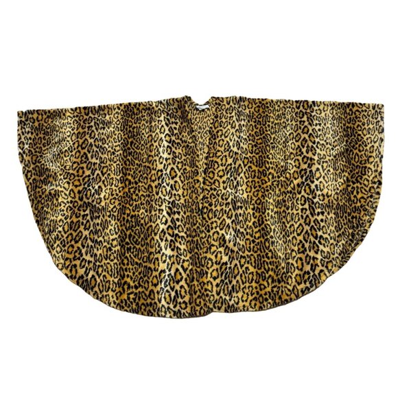 Vtg Leopard Wrap Fleece Womens Black Brown USA Made Kathleen for Sweet Herb - Picture 4 of 4